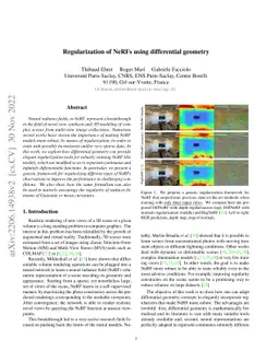 Regularization of NeRFs using differential geometry