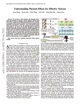 Understanding Physical Effects for Effective Tool-use