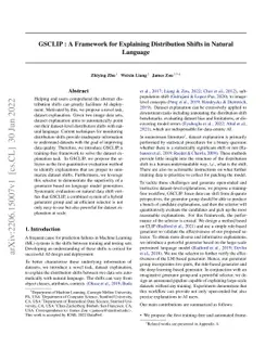 GSCLIP : A Framework for Explaining Distribution Shifts in Natural
  Language