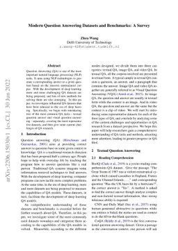 Modern Question Answering Datasets and Benchmarks: A Survey