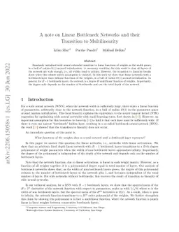 A note on Linear Bottleneck networks and their Transition to
  Multilinearity