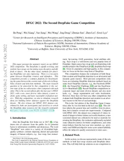 DFGC 2022: The Second DeepFake Game Competition