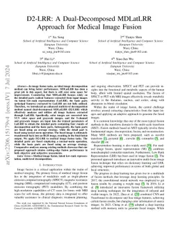 D2-LRR: A Dual-Decomposed MDLatLRR Approach for Medical Image Fusion