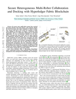 Secure Heterogeneous Multi-Robot Collaboration and Docking with
  Hyperledger Fabric Blockchain