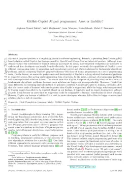 GitHub Copilot AI pair programmer: Asset or Liability?