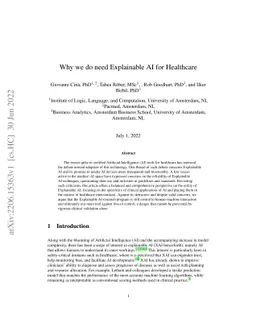 Why we do need Explainable AI for Healthcare