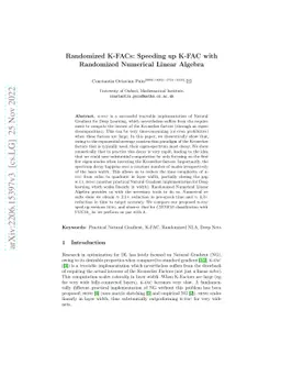 Randomized K-FACs: Speeding up K-FAC with Randomized Numerical Linear
  Algebra