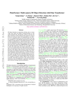 PolarFormer: Multi-camera 3D Object Detection with Polar Transformer