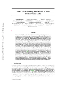 Shifts 2.0: Extending The Dataset of Real Distributional Shifts