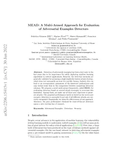 MEAD: A Multi-Armed Approach for Evaluation of Adversarial Examples
  Detectors