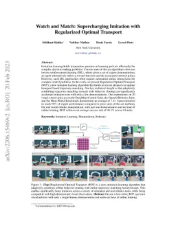 Watch and Match: Supercharging Imitation with Regularized Optimal
  Transport