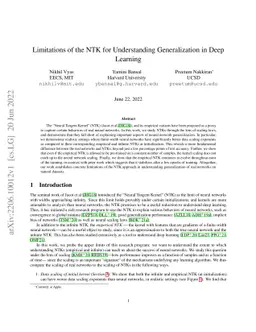 Limitations of the NTK for Understanding Generalization in Deep Learning