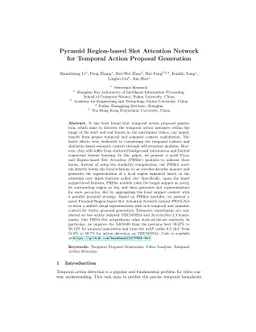 Pyramid Region-based Slot Attention Network for Temporal Action Proposal
  Generation