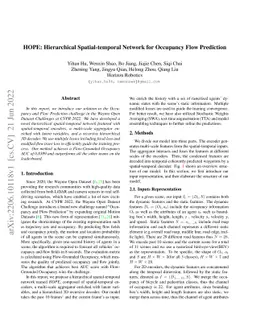 HOPE: Hierarchical Spatial-temporal Network for Occupancy Flow
  Prediction