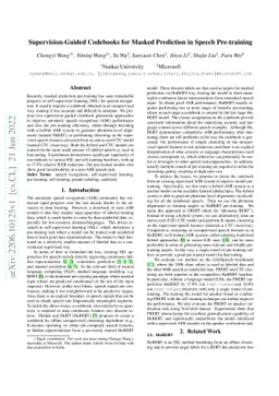 Supervision-Guided Codebooks for Masked Prediction in Speech
  Pre-training
