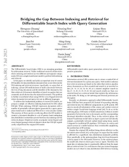 Bridging the Gap Between Indexing and Retrieval for Differentiable
  Search Index with Query Generation