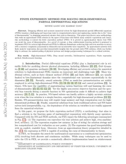 Finite Expression Method for Solving High-Dimensional Partial Differential Equations