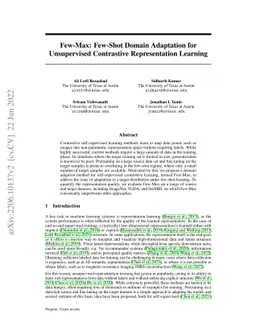 Few-Max: Few-Shot Domain Adaptation for Unsupervised Contrastive
  Representation Learning