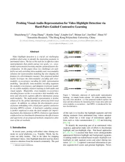Probing Visual-Audio Representation for Video Highlight Detection via
  Hard-Pairs Guided Contrastive Learning