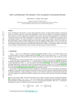 Tyler's and Maronna's M-estimators: Non-Asymptotic Concentration Results