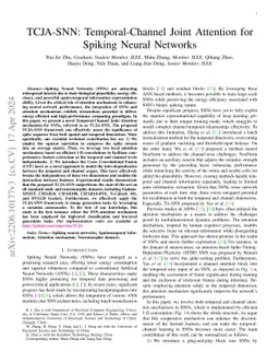 TCJA-SNN: Temporal-Channel Joint Attention for Spiking Neural Networks