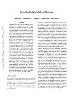 Personalized Subgraph Federated Learning