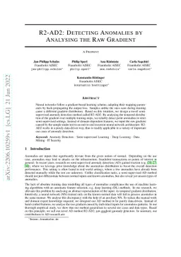 R2-AD2: Detecting Anomalies by Analysing the Raw Gradient