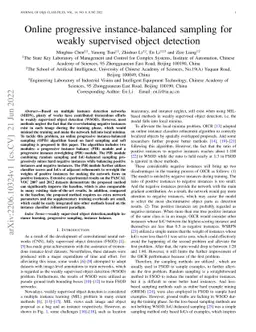 Online progressive instance-balanced sampling for weakly supervised
  object detection