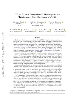 What Makes Forest-Based Heterogeneous Treatment Effect Estimators Work?