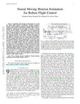 Neural Moving Horizon Estimation for Robust Flight Control