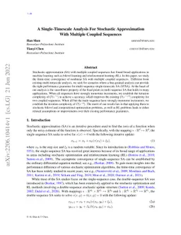 A Single-Timescale Analysis For Stochastic Approximation With Multiple
  Coupled Sequences