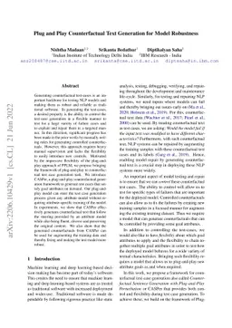 Plug and Play Counterfactual Text Generation for Model Robustness