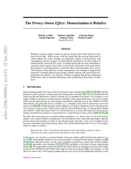 The Privacy Onion Effect: Memorization is Relative