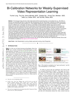 Bi-Calibration Networks for Weakly-Supervised Video Representation
  Learning