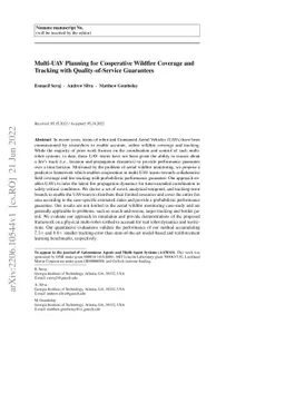 Multi-UAV Planning for Cooperative Wildfire Coverage and Tracking with
  Quality-of-Service Guarantees