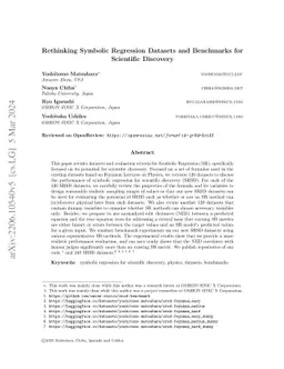 Rethinking Symbolic Regression Datasets and Benchmarks for Scientific
  Discovery