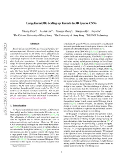 LargeKernel3D: Scaling up Kernels in 3D Sparse CNNs