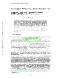 (Certified!!) Adversarial Robustness for Free!