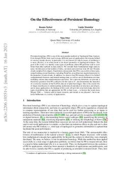 On the effectiveness of persistent homology