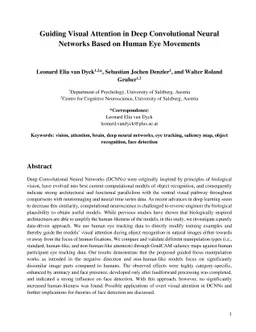 Guiding Visual Attention in Deep Convolutional Neural Networks Based on
  Human Eye Movements