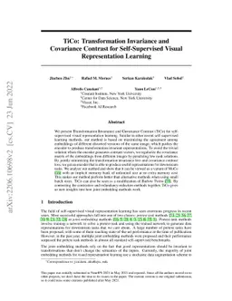 TiCo: Transformation Invariance and Covariance Contrast for
  Self-Supervised Visual Representation Learning