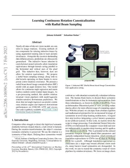 Learning Continuous Rotation Canonicalization with Radial Beam Sampling