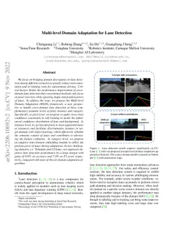 Multi-level Domain Adaptation for Lane Detection