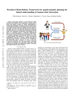 Providers-Clients-Robots: Framework for spatial-semantic planning for
  shared understanding in human-robot interaction