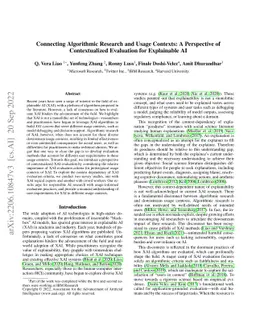 Connecting Algorithmic Research and Usage Contexts: A Perspective of
  Contextualized Evaluation for Explainable AI
