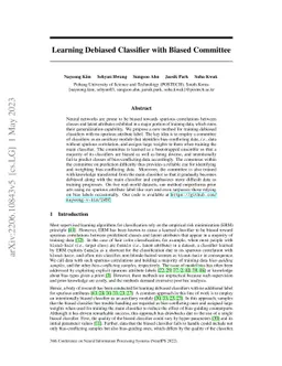 Learning Debiased Classifier with Biased Committee