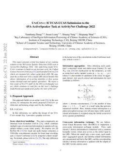 UniCon+: ICTCAS-UCAS Submission to the AVA-ActiveSpeaker Task at
  ActivityNet Challenge 2022