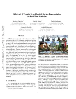 KiloNeuS: A Versatile Neural Implicit Surface Representation for
  Real-Time Rendering