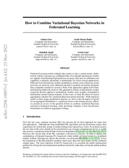 How to Combine Variational Bayesian Networks in Federated Learning