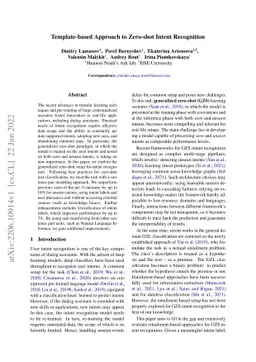 Template-based Approach to Zero-shot Intent Recognition